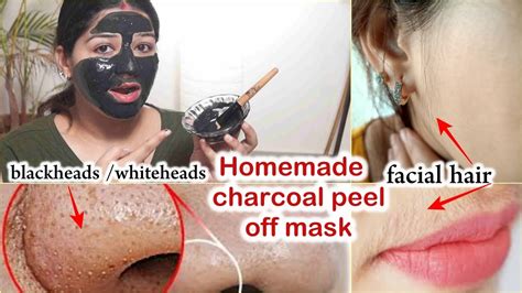 That elimination of peach fuzz adds smoothness to your overall complexion. homemade activated charcoal peel off mask to remove ...