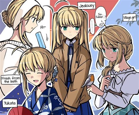 Long hair men continue to look fashionable and trendy. Fate/Stay Night Unlimited Hairstyles: Artoria : FGOcomics