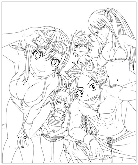 We have the anime fairy tail characters coloring pages ready for you to print and color. Fairy tail for children - Fairy tail Kids Coloring Pages