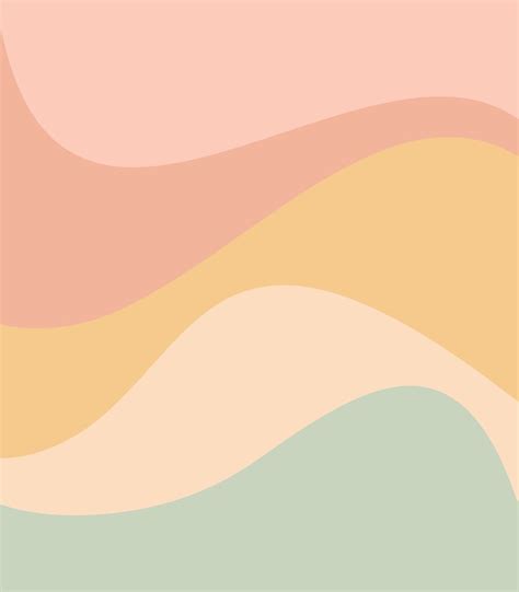 Split colored wallpaper home screen layout. Abstract Color Waves - Neutral Pastel Mini Art Print by ...