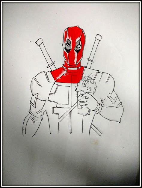 Download free deadpool logo png with transparent background. How to Draw Deadpool Easy Step by Step Drawing lesson ...