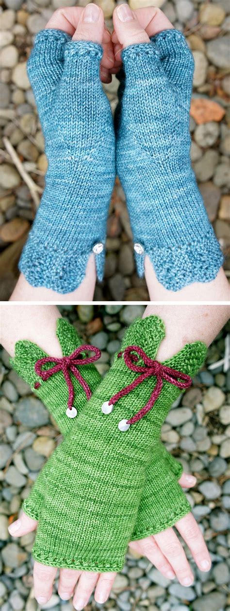 Grab a skein of soft, pretty yarn and choose one of these free fingerless gloves knitting patterns for your next weekend project. Free Knitting Pattern for Felicity Mitts - These ...