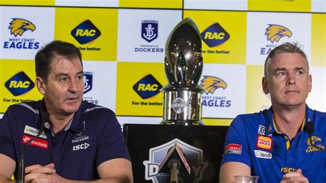 As speculation rages around ross lyon's future, fremantle fans have divided into two polarised camps — they are either firmly behind him or want him gone, writes ben cameron. Ross Lyon says West Coast coach Adam Simpson's ...