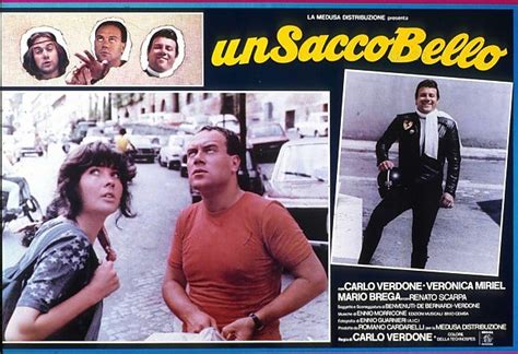 Un sacco bello (1980) · bianco, rosso e verdone (1981) · borotalco (1982) · acqua e sapone (1983) · i due carabinieri (1984) · troppo forte (1986) · io e mia sorella (1987) · compagni di scuola (1988) · il bambino e il poliziotto (1989) Stasera alle 21 su Iris Un sacco bello di Carlo Verdone