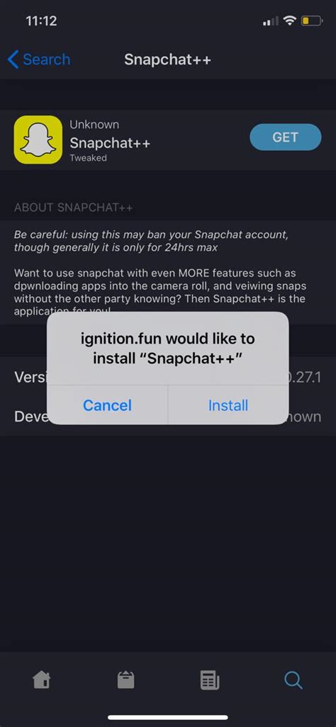 The new ios 12 through ios 12.1.2 unc0ver jailbreak is, as the majority of you know, available for download (here). Download SnapChat++ on iOS(iPhone/iPad) - IGNITION APP