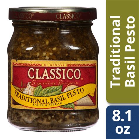 Classico Traditional Basil Pesto Sauce and Spread, 8.1 oz Jar - Walmart.com
