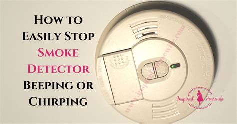 Once you replace the battery or otherwise successfully address the reason for the chirping, the smoke detector. How to Easily Stop Smoke Detector Beeping or Chirping ...