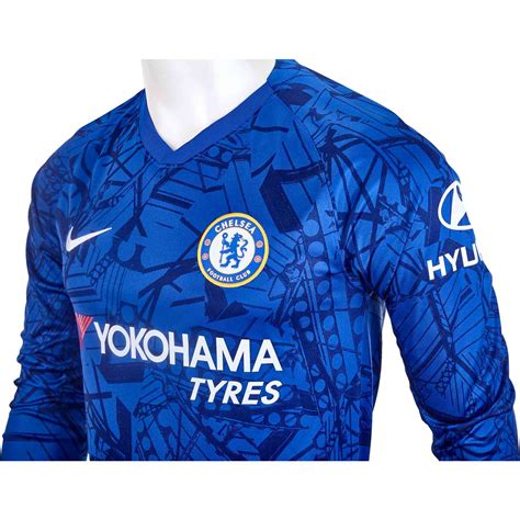 Polyester type of brand logo: 2019/20 Nike Chelsea L/S Home Jersey - SoccerPro