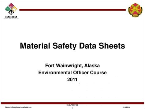 Take precautionary measures against static discharge. PPT - Material Safety Data Sheets PowerPoint Presentation ...