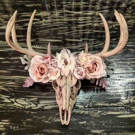 Best cow skull wall decor s on wanelo. Deer Skull Flower Crown | Skull decor diy, Cow skull decor ...