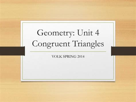 In the given triangle, find x. PPT - Geometry: Unit 4 Congruent Triangles PowerPoint Presentation, free download - ID:2087632