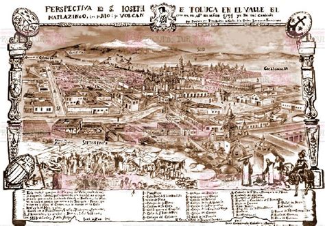 Mapa de hoteles en la zona de toluca: Toluca la Bella: Mapa de Toluca en 1791