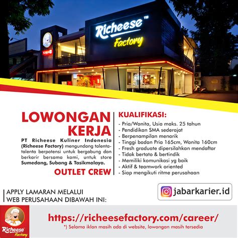 Selain itu, anda bisa join dengan group informasi lowongan kerja terbesar disumedang. Lowongan Kerja Richeese Factory Tasikmalaya 2019 | Lowongan Kerja Terbaru Tahun 2020 | Informasi ...