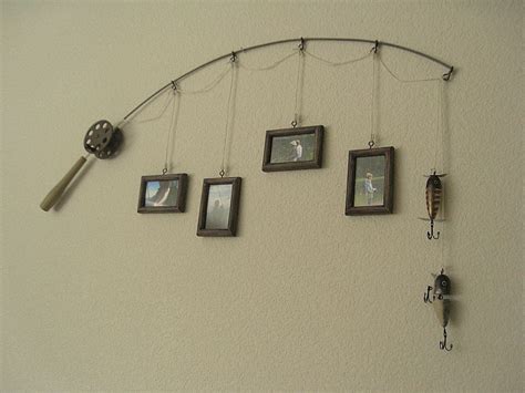 Find images of fishing pole. Fishing Pole Picture Frame - Metal Brown - 4 Frames ...