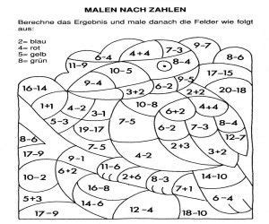 Matheaufgaben 2 klasse zum ausdrucken kostenlos. Ausmalbilder 2. Klasse | Malen nach zahlen kostenlos ...