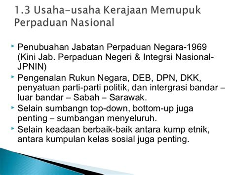 Nota kenegaraan dan pembangunan malaysia. Hubungan etnik bab 1 dan 2