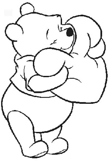 Kleurplaten en zo kleurplaten van winnie de pooh. Pooh Disney Valentine Coloring Pages | winnie pooh ...