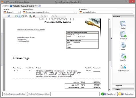 Preisanfrage muster erp crm und vieles mehr 22. Neuerungen der Version 2.0.0.1 | Tresor Warenwirtschaft