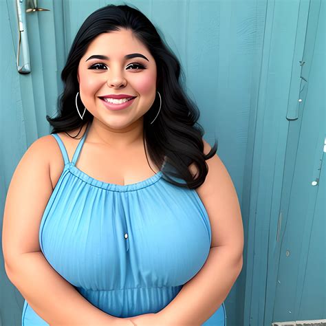 Chubby latina is smiling - Arthub.ai