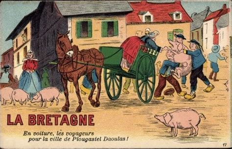 Carte routière plus détaillée sur le site viamichelin. La Bretagne touristique ! Carte postale ancienne