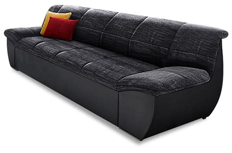 This sofa come in a 'natural finish' leather, which allows the characteristics of each individual piece to show through every sofa will be slightly different as the exact tone and grain varies from piece to piece the colours shown are indicative of this. 3er-Sofa Splash - Schwarz | Sofas zum halben Preis