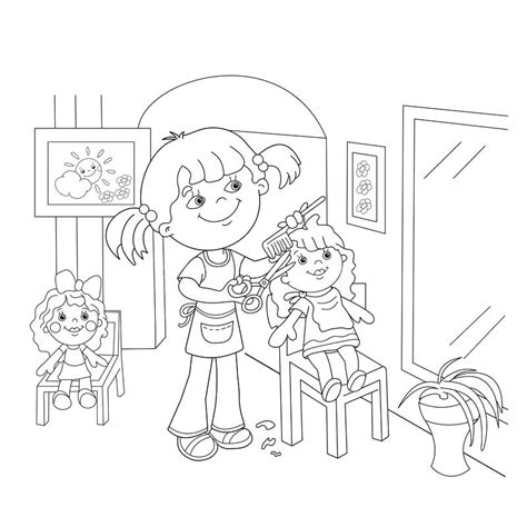 Has your child had his first visit yet? Barber Shop Coloring Pages at GetColorings.com | Free ...