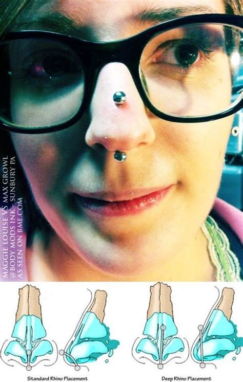 Talking about the nose removal yet, which studies have been made so that there were no health damage in a short and long term? Heavy modification | Rhino piercing, Nose bridge piercing ...