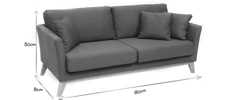 Dreisitzer sofas von flexform werden mit sehr hohen qualitätstandards gefertigt, exklusiv und komfortabel und sind eine variante, für jedes modell der kollektion. Sofa skandinavisch 3 Plätze Hellgrau Holzbeine OSLO - Miliboo