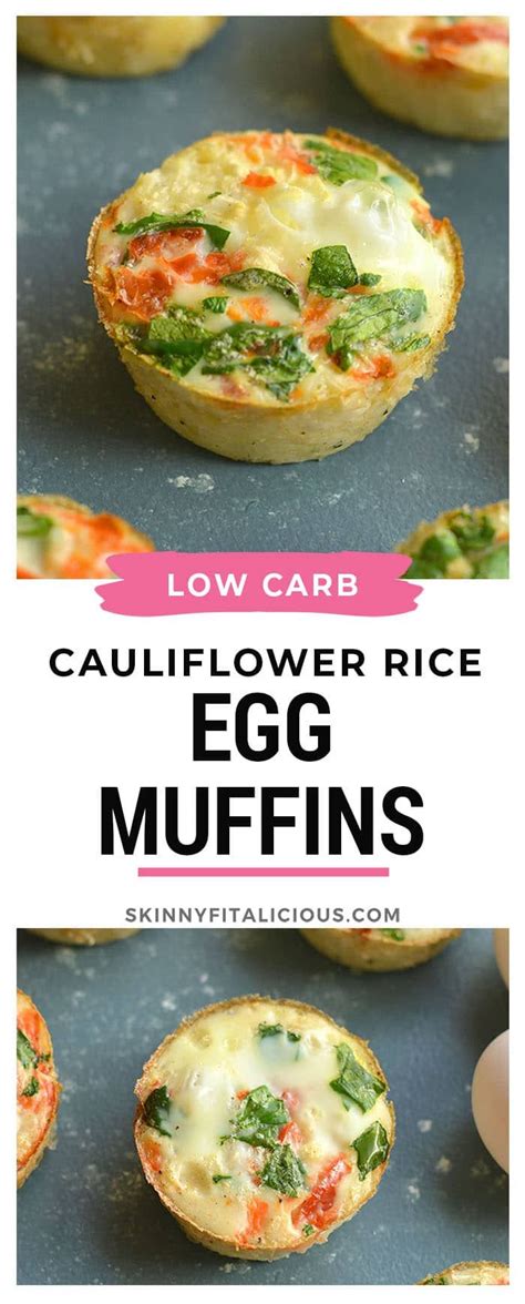 Cauliflower Egg Muffins {GF, Low Cal, Paleo} - Skinny ...