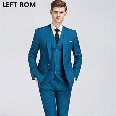 The blazers are made in 34r to 48l, while the pants are sized separately from 28 to 40. Image result for high end teal suit | Dress suits for men ...