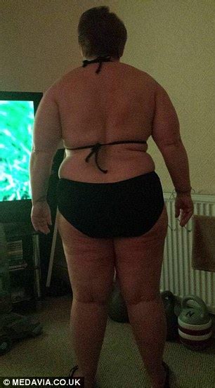 When he bent over, something ripped. Wife Niki Dunn who lost seven stone is mistaken for her ...