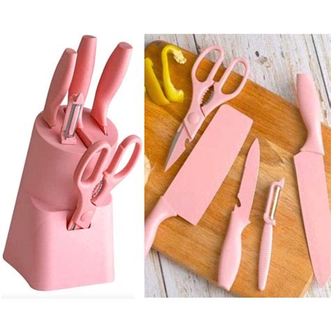 Obtain $5 off orders of $25 or more. 65% off Knife Set w/ Kitchen Block - Pink - Deal Hunting Babe