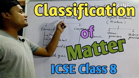 Matter is classified as a pure substance when all of the particles are the identical. Classification of Matter - YouTube