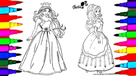 Barbie and the three musketeers (5). Learn Colors by Drawing Pages Coloring Barbie Princess ...