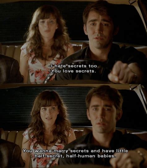 Share a gif and browse these related gif searches. pushing daisies | ned & chuck | Pushing daisies, Tv show quotes, Human babies