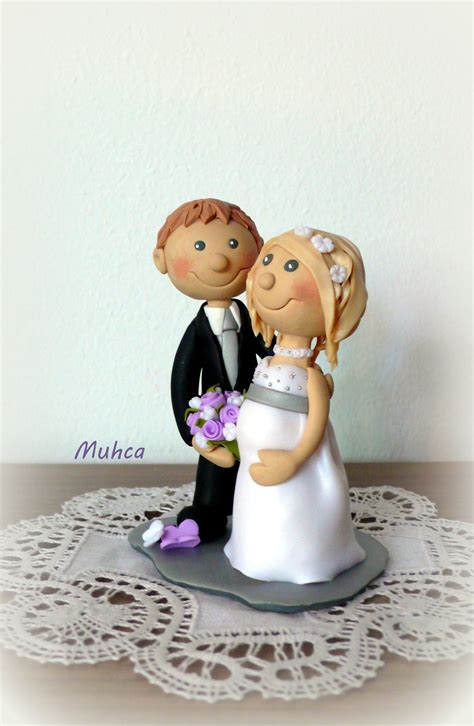 Each topper is design just for you! groom and pregnant bride | Pregnant bride, Wedding cake ...