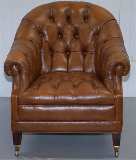Chesterfield chair 20.9'' wide velvet (set of 2) by latitude run®. Vintage Chesterfield Aged Brown Leather Club Armchair ...
