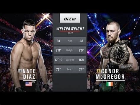 Conor mcgregor vs nate diaz 2 (landed punches count). Conor McGregor vs Nate Diaz 2 Full fight UFC 202