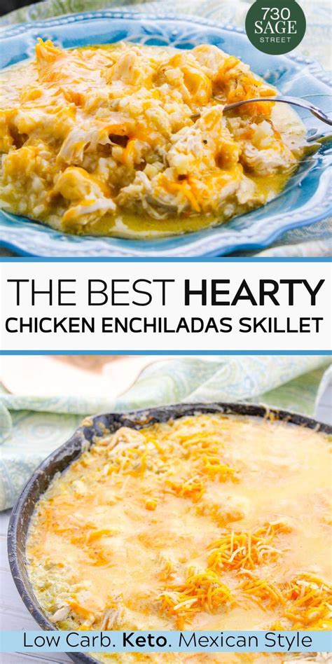 Pour the salsa mixture evenly over the top. This cheesy low carb sour cream chicken enchiladas recipe ...