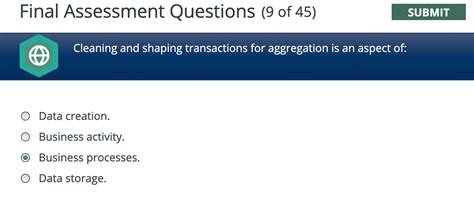 The test you may be asked to take could be one of these, another type, or a combination of several. Final Assessment Questions (8 Of 45) SUBMIT XYZ In ...