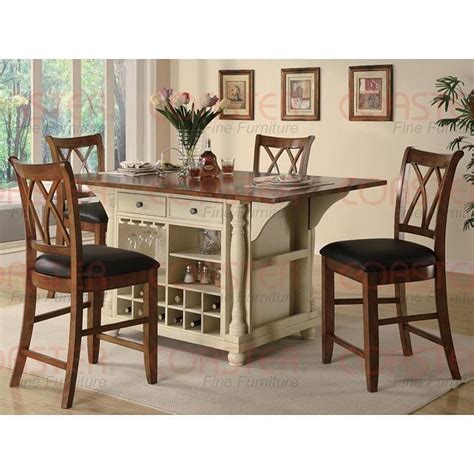 Is there enough space to get around? Buttermilk and Cherry Kitchen Island and Chairs Set ...