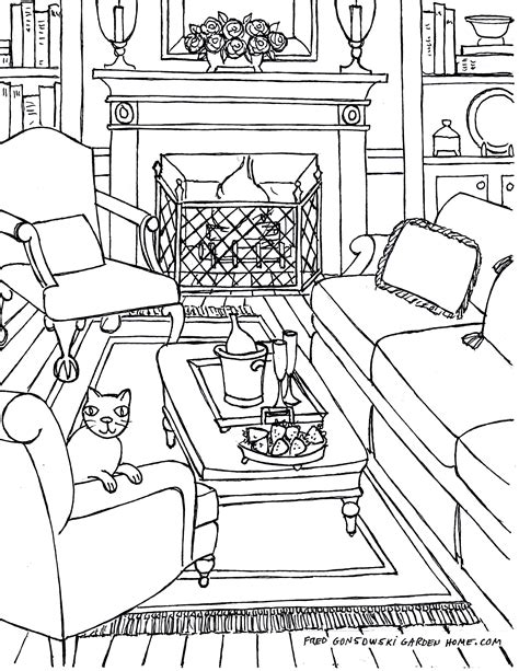 1 adding room measurements to a rough sketch. Coloring Pages For Adults… Some Drawings Of Living Rooms ...