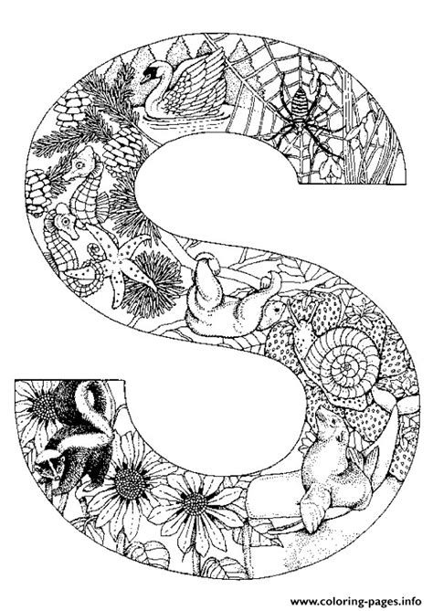 Letter s animals coloring pages. Animal Alphabet Letter S Coloring Pages Printable