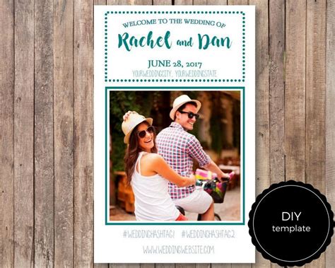 If your photoshoot is not at the wedding venue, you will use this time to travel to the photo location. Wedding Weekend DIY Itinerary / Schedule Template with photo 8.5 x 11 half fold, editable ...