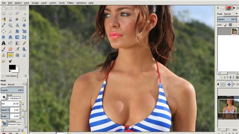 See through clothes with gimp 2.6 how to: Retouch Photo - GIMP 2.8 Tutorial - YouTube