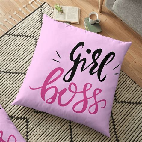 How far is this going to go?? 'Girls Boss Lady - The Real Boss - Gift for her' Floor Pillow by degrijzeoutfit in 2020 | Floor ...