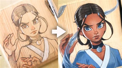 A place for fans of avatar: Oil Painting Katara from Avatar The Last Airbender by ...