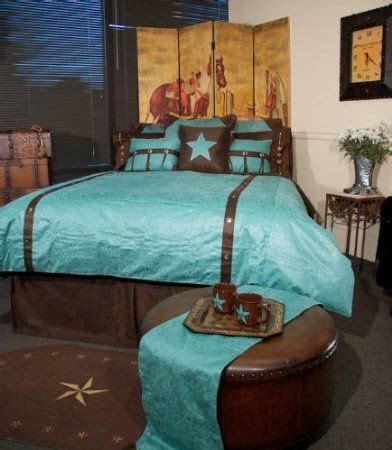 Ranch barbwire western bedding comforter set chocoate cowgirl up room bedrooms bedroom cimarron sets bedspreads pillows westernpassion com 7 pc embroidered cross super queen 349 00 decor full cowboy for 2020 luxury furniture home turquoise southwest quilts comforters and. Amazon.com: Turquoise Cheyenne Tooled Faux Leather Duvet ...