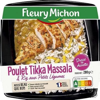 Le poulet tikka massala se présente en brochette piqué de poulet mariné (quelques heures) dans une sauce au yaourt et un mélange d'épices indiennes (masala) puis cuit au four. Fleury Michon Aussi Beau que Bon - Poulet Tikka Massala ...