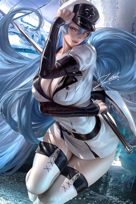 Death of a party girl. Wallpaper : Esdeath Akame Ga Kill, Akame ga Kill, anime ...